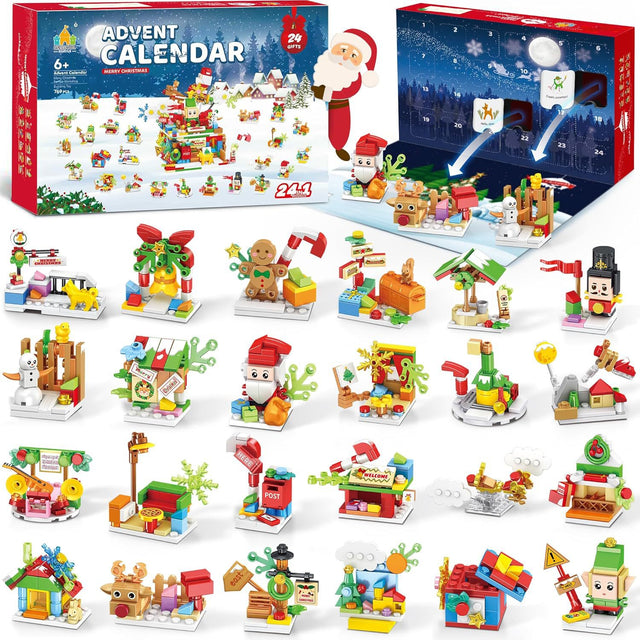 Christmas 24-in-1 Building Blocks Advent Calendar — Solis Holiday 24-in-1, full set