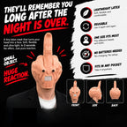 Solis Hollow — lightweight latex finger mask, front, side and back views
