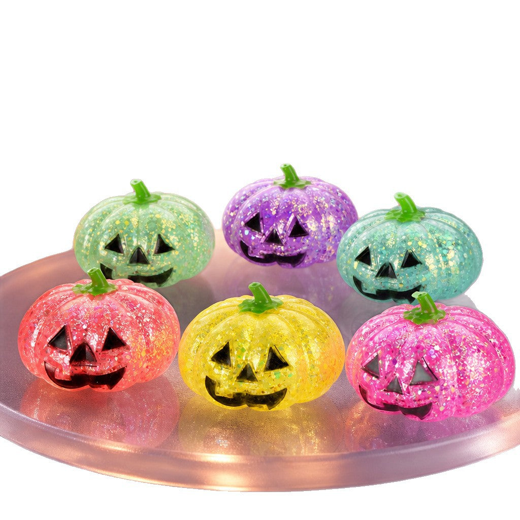 Solis Hollow — glitter pumpkin squishies in five colours
