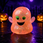 Solis Hollow — Ghost squishy toy in Orange glitter