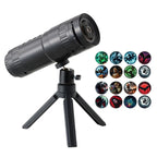 Solis Hollow Halloween Projector in black on its tripod