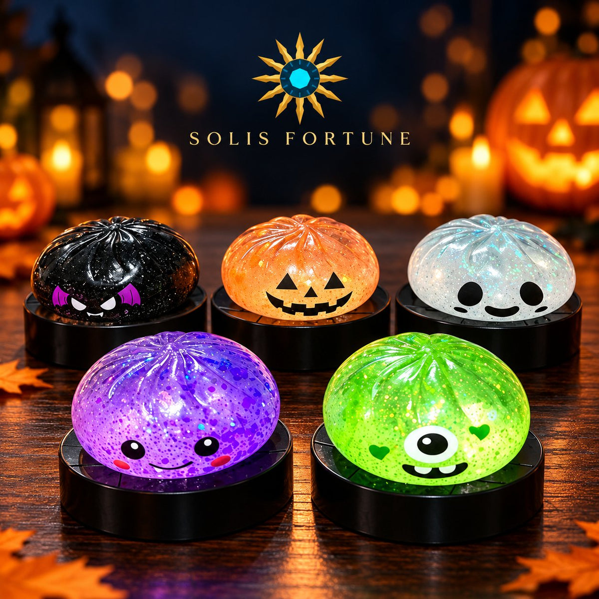 Solis Hollow — Halloween squishy display box with buns in front