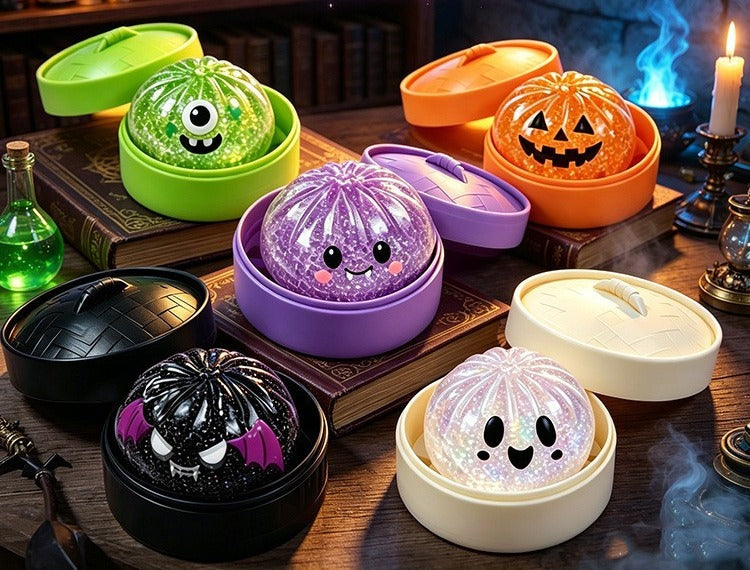 Solis Hollow — Halloween squishy gift box — Dark Spirit Buns · 12 × 8.5 cm
