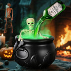 Solis Hollow — skeleton sitting in the glowing green brew