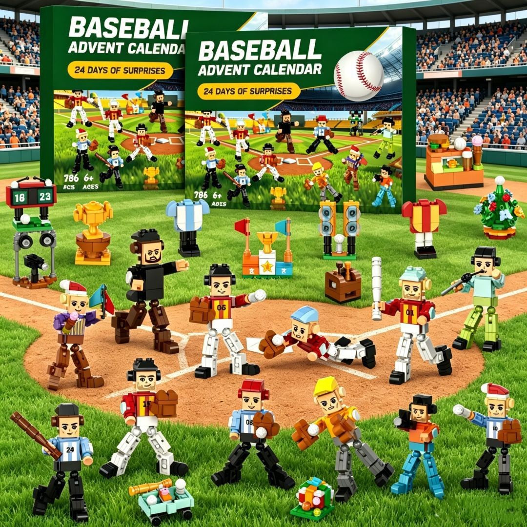 Baseball Building Blocks Advent Calendar — Solis Home Run, full set