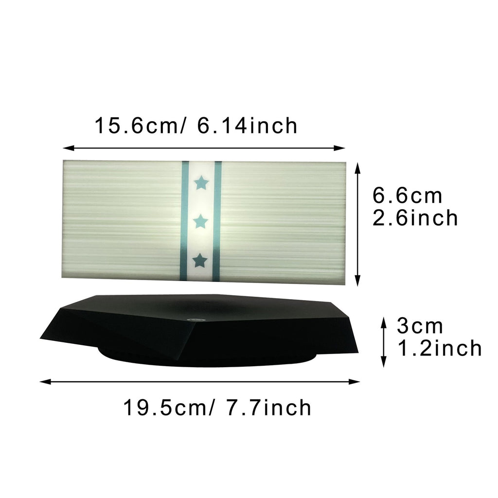 Solis Hoverstack — dimensions: cash stack 15.6 x 6.6 cm, base 19.5 x 3 cm