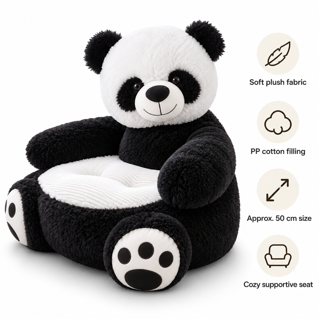 Hug Seat — Panda: plush panda baby seat with arms