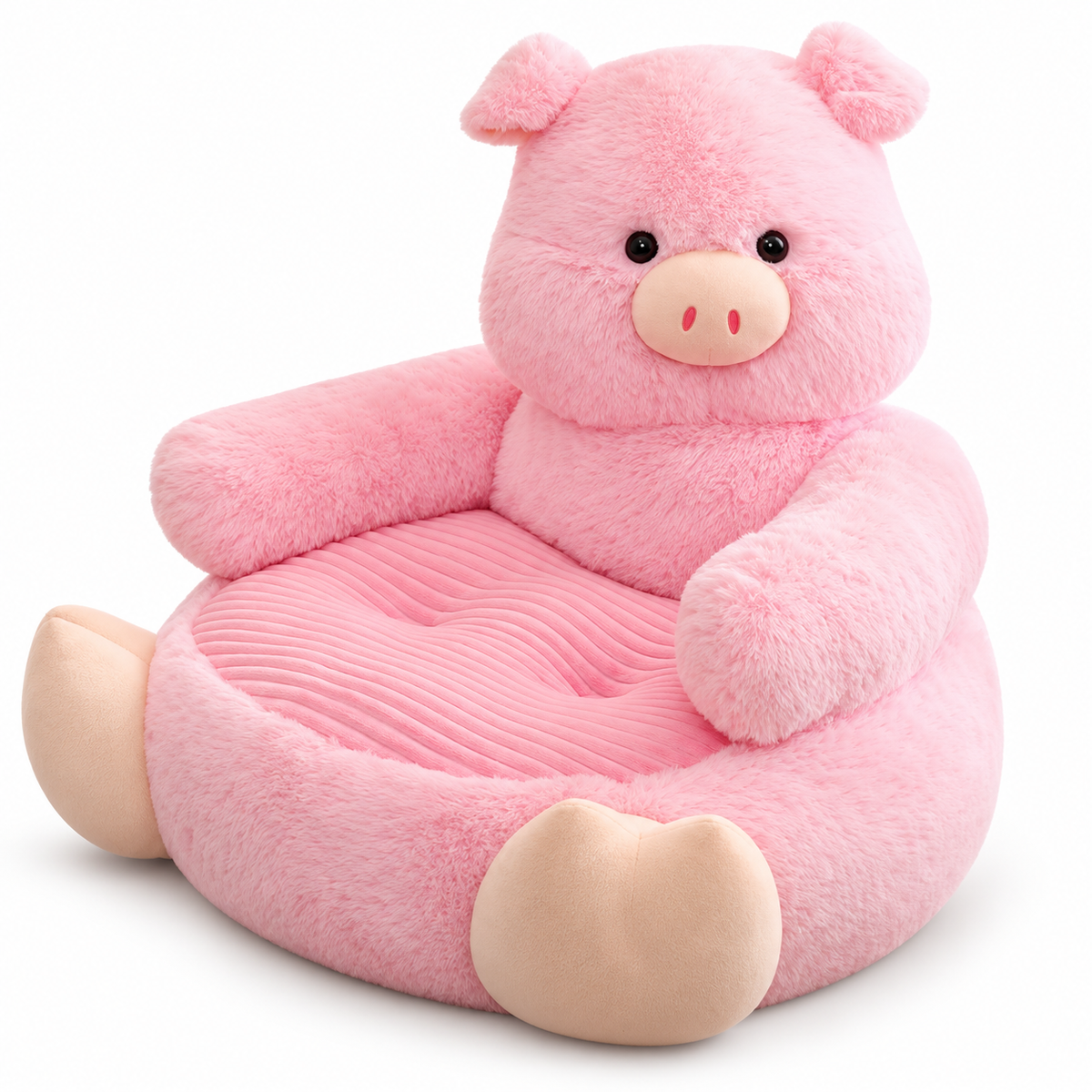 Hug Seat — Pig: plush pig baby seat with arms