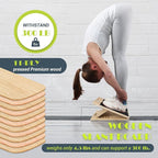 Solis Incline — woman stretching her hamstrings on the wooden slant board