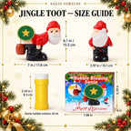 Farting Santa bubble machine — Solis Jingle Toot size guide: 7 by 3.97 by 6.1 inches, with 60 ml starter bubble solution