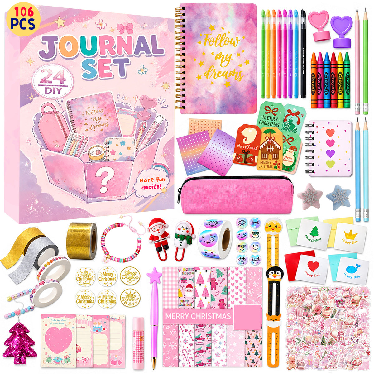 DIY Journal Set Advent Calendar for Girls — Solis Journal, full set