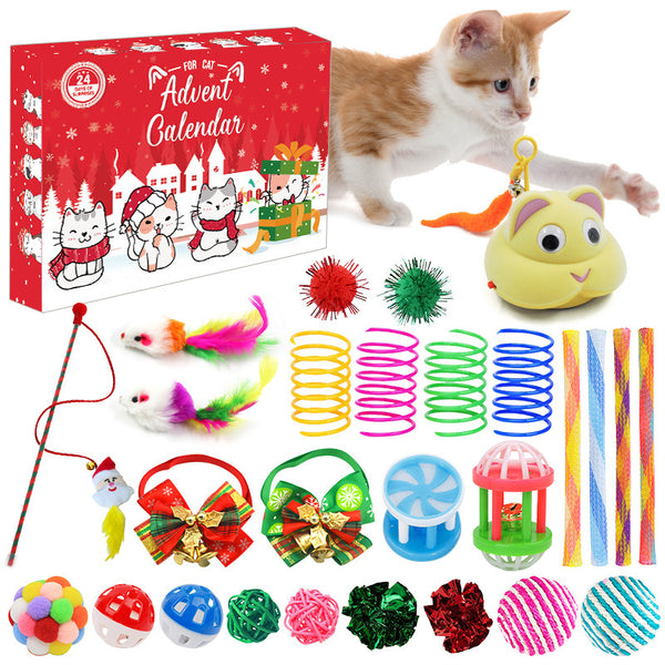 Katzen-Adventskalender mit Spielzeug — Solis Kitty Fun, komplettes Set