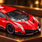 Solis Veneno — red Lamborghini Veneno diecast model car, alloy body close-up