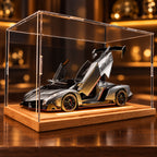 Solis Veneno — acrylic display case and solid wood base for the Lamborghini model car