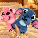 Solis Lullo — pink and blue breathing Stitch plush toys together