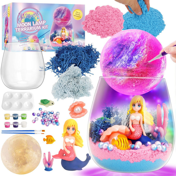 Mermaid Moon Lamp Terrarium Kit — Solis Mermaid Moon, full set