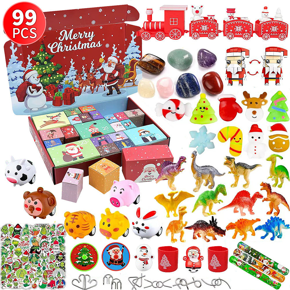 Christmas Mini Toys Advent Calendar, 99 Pieces — Solis Merry Mini, full set