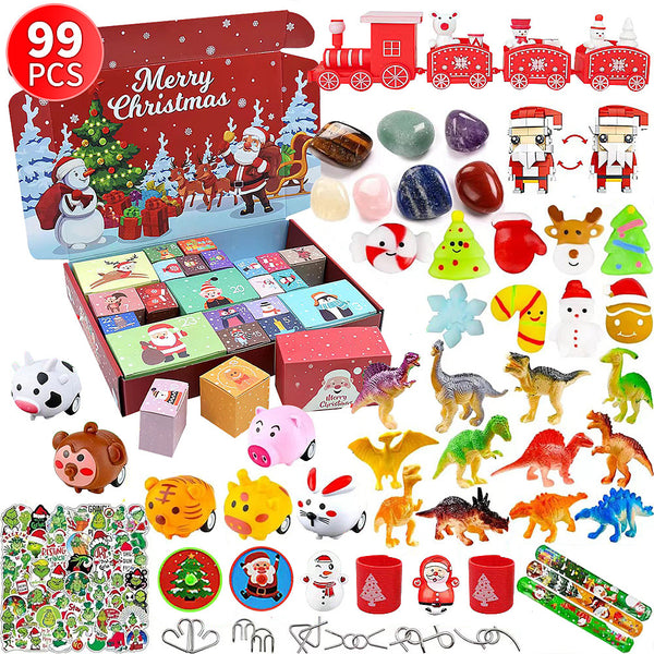 Calendrier de l'Avent mini jouets de Noël, 99 pièces — Solis Merry Mini, coffret complet