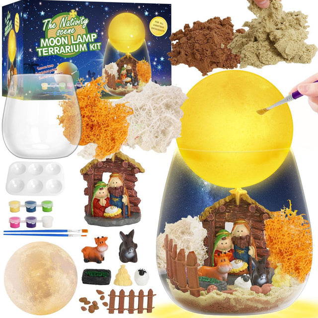 Nativity Moon Lamp Terrarium Kit — Solis Nativity Moon, full set