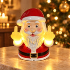 Solis Naughty Glow — Santa (Classic) style: naughty Santa raising two glowing middle fingers