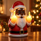Solis Naughty Glow — Santa (Deep Skin Tone) style: middle finger Santa light with glowing fingers