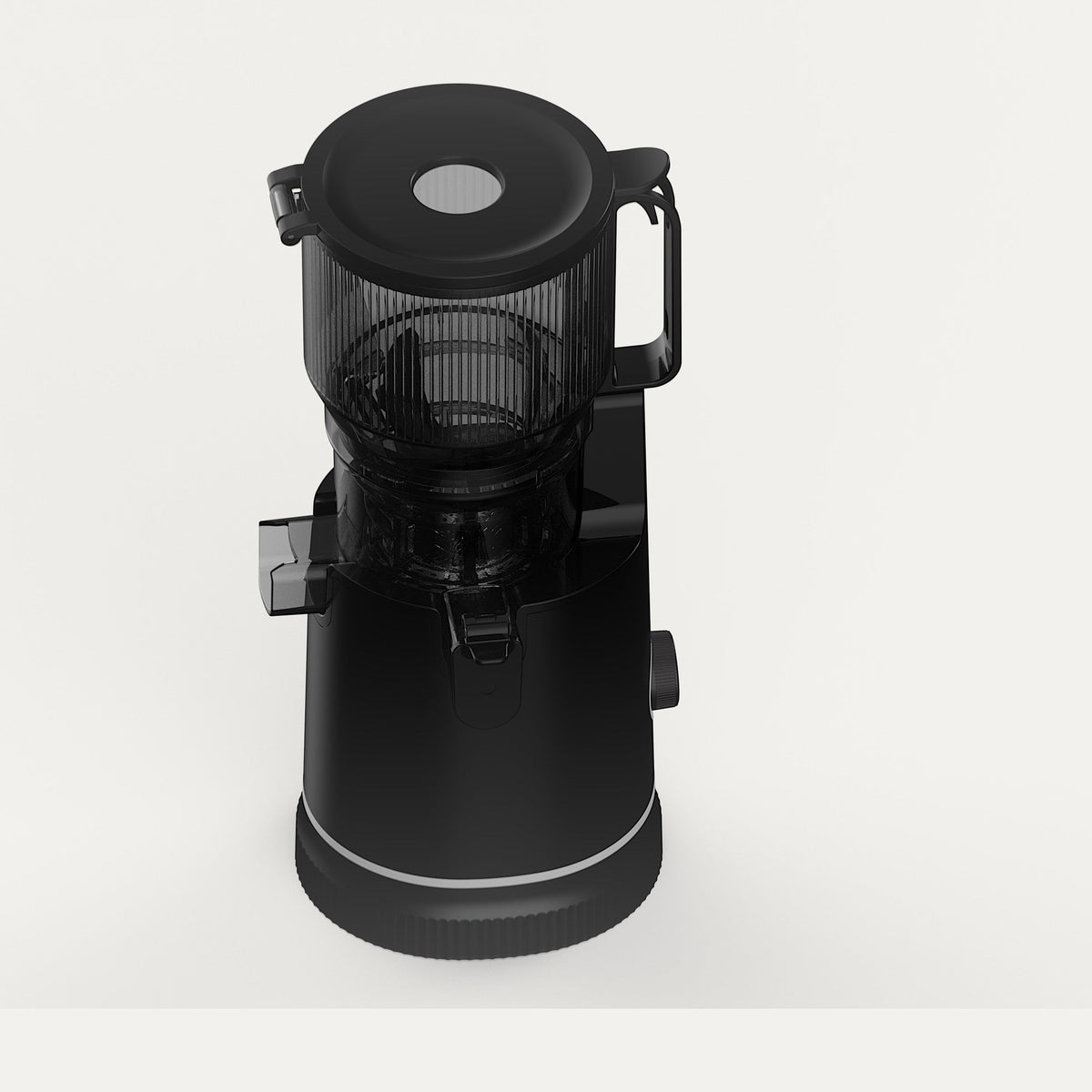 Solis Nectar 65 in midnight black from above, showing the wide feed opening in the lid