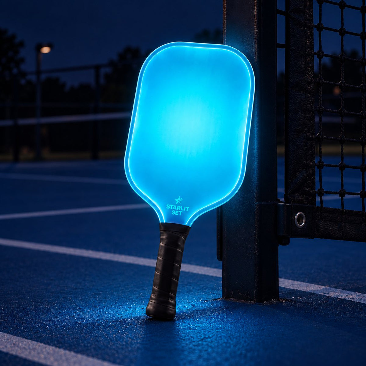 Solis Nightfall LED Pickleball Paddle — Blue