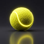 Yellow LED tennis ball with a glowing seam