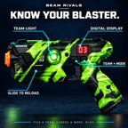 Solis Nova — blaster controls: team light, digital display, slide to reload, team and mode