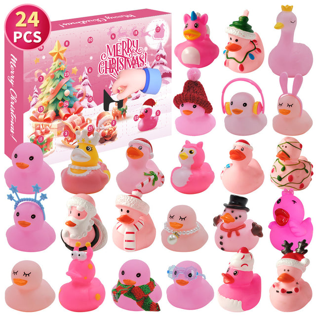 Pink Rubber Duck Advent Calendar — Solis Pink Quack, full set