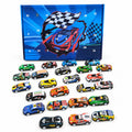 Pull-Back Race Cars Advent Calendar — Solis Pit Stop, full set