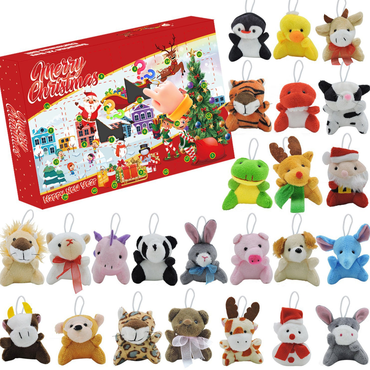 Plush Animals Advent Calendar — Solis Plush Friends, full set