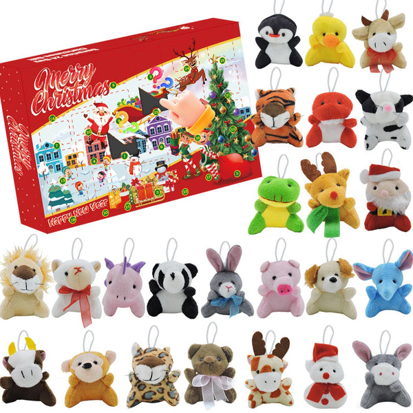 Calendrier de l'Avent animaux en peluche — Solis Plush Friends, coffret complet