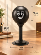 Solis Popjab — desk punching ball dimensions: 39 cm tall, 19 cm ball, 18 cm base