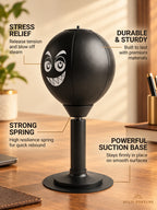 Solis Popjab — desk punching ball: stress relief, durable, strong spring, suction base