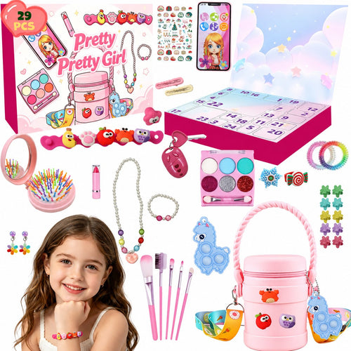 Calendrier de l'Avent sac et accessoires pour filles — Solis Pretty Pink, coffret complet