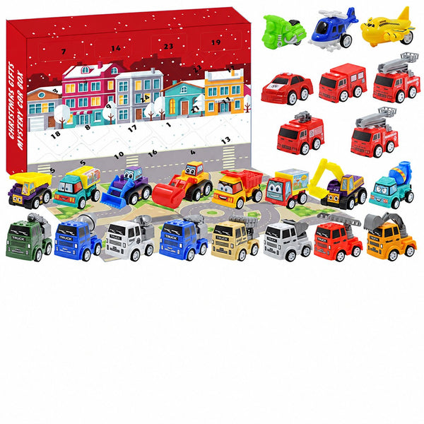 Calendrier de l'Avent voitures à rétrofriction pour tout-petits — Solis Pull-Back Pals, coffret complet