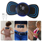 Solis Pulsewing — butterfly EMS massager used on the back, belly and arm