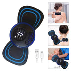 Solis Pulsewing — portable EMS neck massager on the neck and shoulders