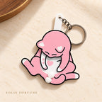 Solis Purrpop — Pink: pink cat keychain with heart print