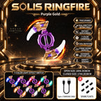 Solis Ringfire — Gold and Purple: ring blade with sparks, cable and spare flints