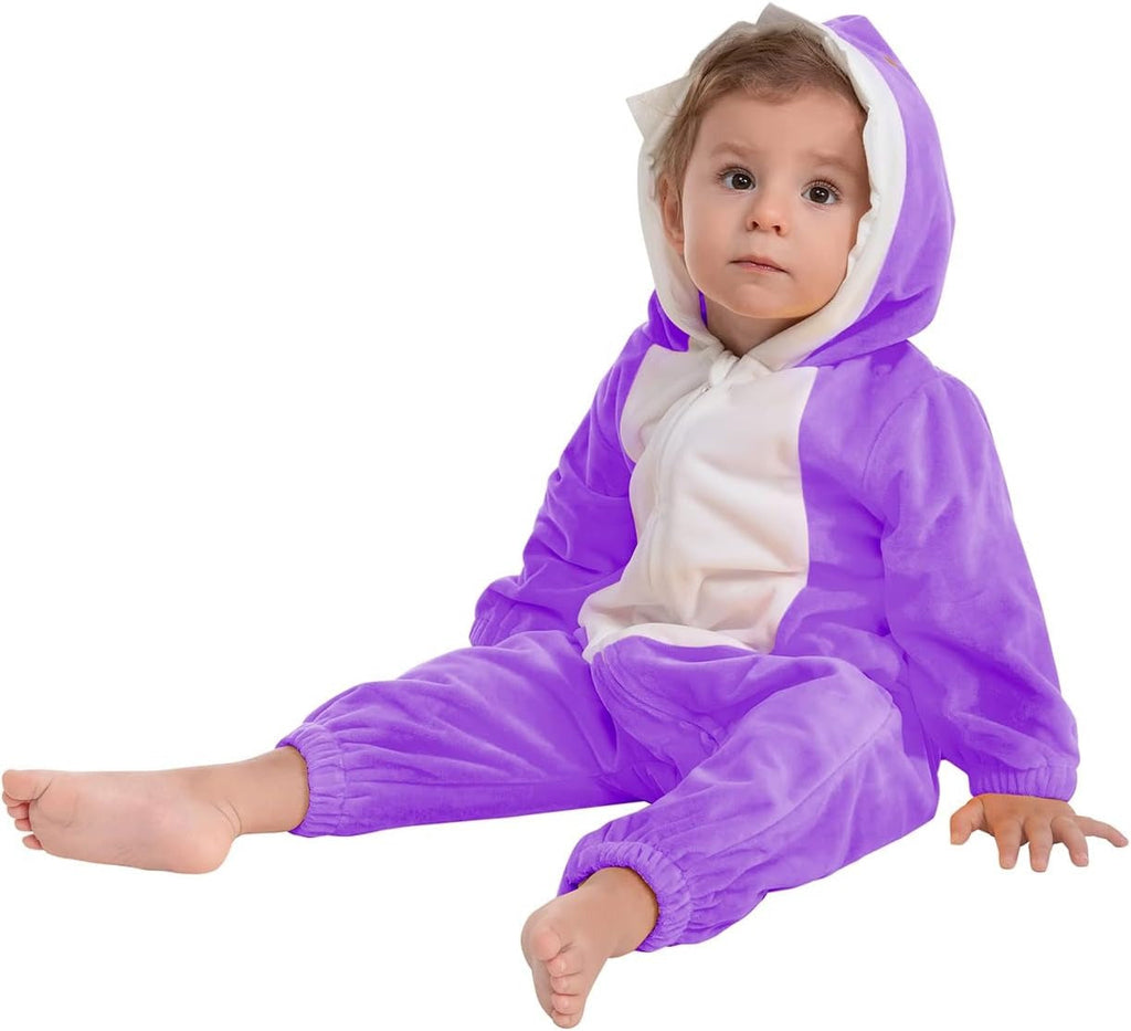 Solis Shark Suit — Purple: hooded velvet shark costume