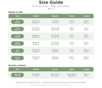 Solis Shell size guide: height, weight, chest and length for every size from 0–6 months to adult