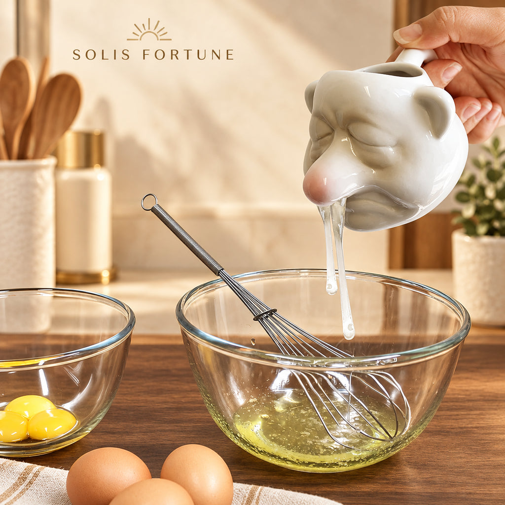 Solis Sniffles — separating egg whites into a mixing bowl for baking