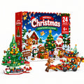 Christmas Village Building Blocks Advent Calendar — Solis Snow Village, full set