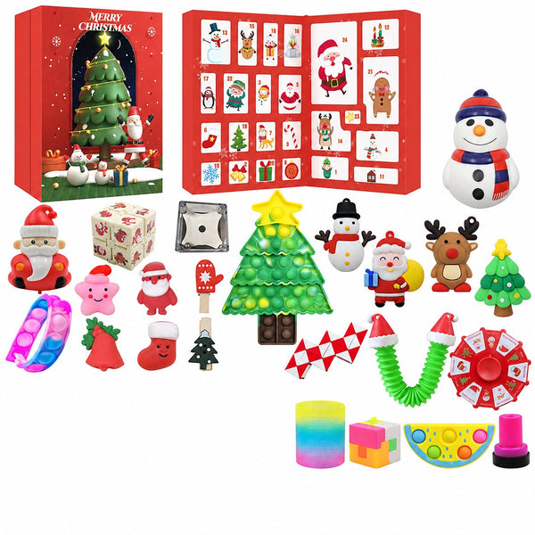 Calendrier de l'Avent jouets fidget, coffret livre — Solis Snowman Book, coffret complet