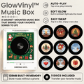 Solis Spin — mini vinyl record music box with 9 Christmas NFC discs, auto-play and soft glow