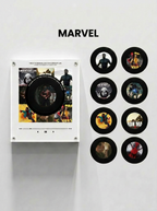 Solis Spin — Marvel theme: mini vinyl fridge magnet music box with nine superhero NFC discs