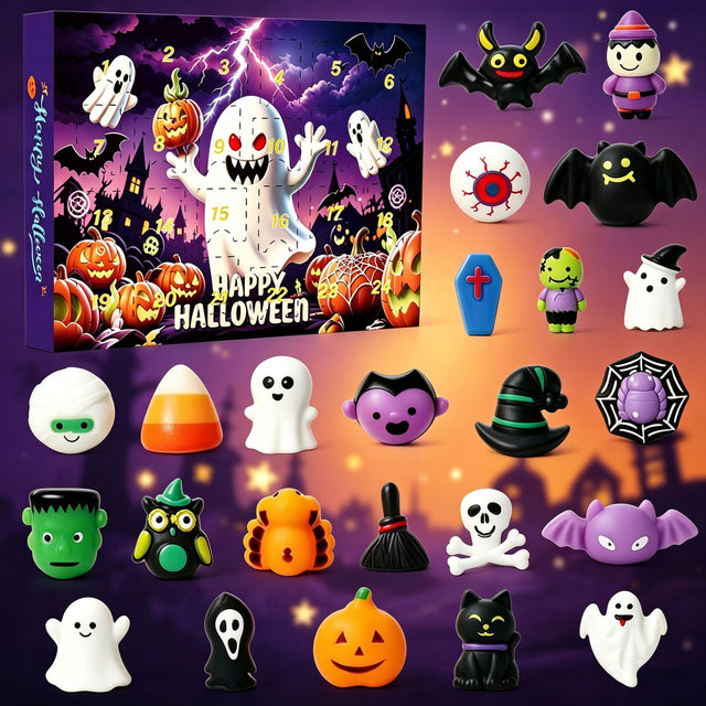 Halloween Squishy Countdown Calendar — Solis Spooky Squish, full set