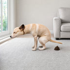 Solis Squatpup — pooping dog prank on a living room rug